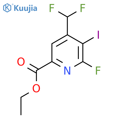 Ethyl 4-(difluoromethyl)-2-fluoro-3-iodopyridine-6-carboxylate structure