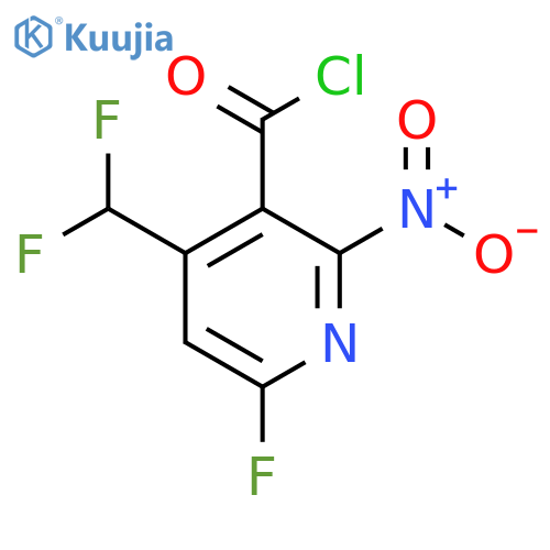 4-(Difluoromethyl)-6-fluoro-2-nitropyridine-3-carbonyl chloride structure