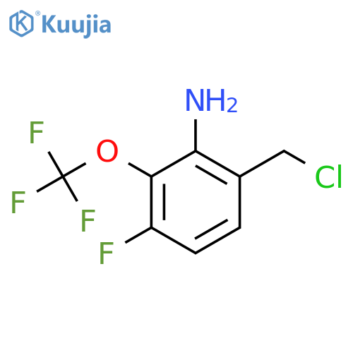 2-Amino-4-fluoro-3-(trifluoromethoxy)benzyl chloride structure