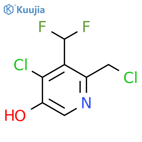 4-Chloro-2-(chloromethyl)-3-(difluoromethyl)-5-hydroxypyridine structure