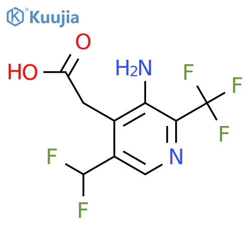 3-Amino-5-(difluoromethyl)-2-(trifluoromethyl)pyridine-4-acetic acid structure