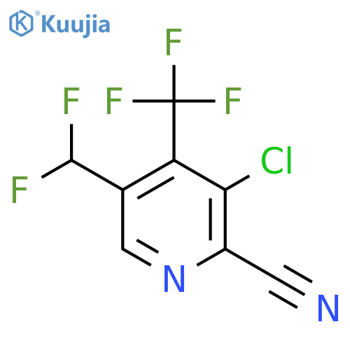 3-Chloro-2-cyano-5-(difluoromethyl)-4-(trifluoromethyl)pyridine structure