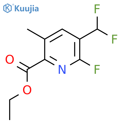 Ethyl 3-(difluoromethyl)-2-fluoro-5-methylpyridine-6-carboxylate structure