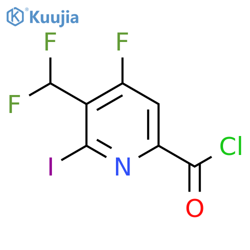 3-(Difluoromethyl)-4-fluoro-2-iodopyridine-6-carbonyl chloride structure