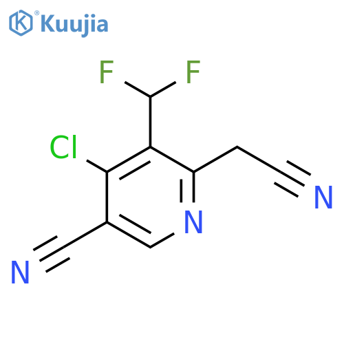 4-Chloro-5-cyano-3-(difluoromethyl)pyridine-2-acetonitrile structure