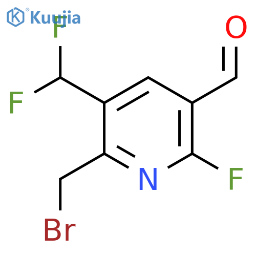 2-(Bromomethyl)-3-(difluoromethyl)-6-fluoropyridine-5-carboxaldehyde structure