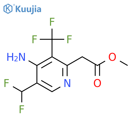 Methyl 4-amino-5-(difluoromethyl)-3-(trifluoromethyl)pyridine-2-acetate structure