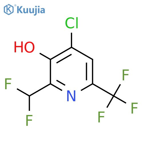 4-Chloro-2-(difluoromethyl)-3-hydroxy-6-(trifluoromethyl)pyridine structure