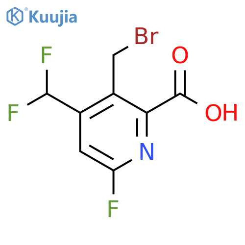 3-(Bromomethyl)-4-(difluoromethyl)-6-fluoropyridine-2-carboxylic acid structure
