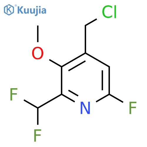 4-(Chloromethyl)-2-(difluoromethyl)-6-fluoro-3-methoxypyridine structure