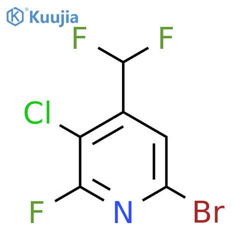 6-Bromo-3-chloro-4-(difluoromethyl)-2-fluoropyridine structure