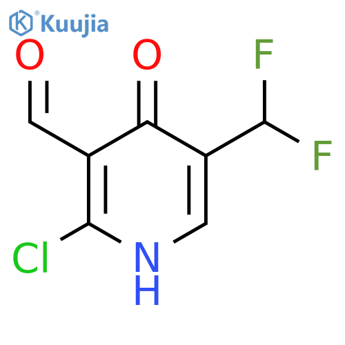 2-Chloro-5-(difluoromethyl)-4-hydroxypyridine-3-carboxaldehyde structure