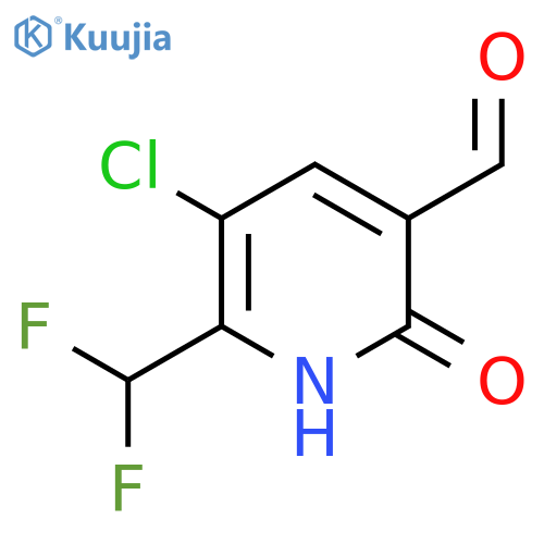 3-Chloro-2-(difluoromethyl)-6-hydroxypyridine-5-carboxaldehyde structure