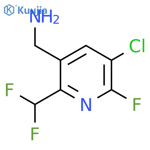 3-(Aminomethyl)-5-chloro-2-(difluoromethyl)-6-fluoropyridine structure