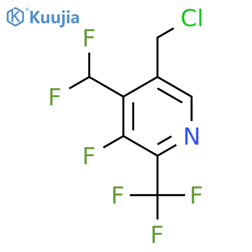 5-(Chloromethyl)-4-(difluoromethyl)-3-fluoro-2-(trifluoromethyl)pyridine structure