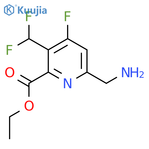 Ethyl 6-(aminomethyl)-3-(difluoromethyl)-4-fluoropyridine-2-carboxylate structure