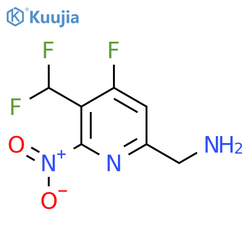 6-(Aminomethyl)-3-(difluoromethyl)-4-fluoro-2-nitropyridine structure