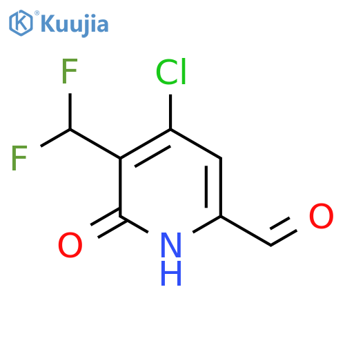 4-Chloro-3-(difluoromethyl)-2-hydroxypyridine-6-carboxaldehyde structure