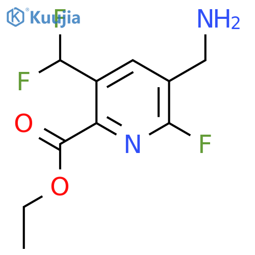 Ethyl 3-(aminomethyl)-5-(difluoromethyl)-2-fluoropyridine-6-carboxylate structure