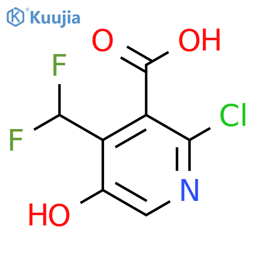 2-Chloro-4-(difluoromethyl)-5-hydroxypyridine-3-carboxylic acid structure