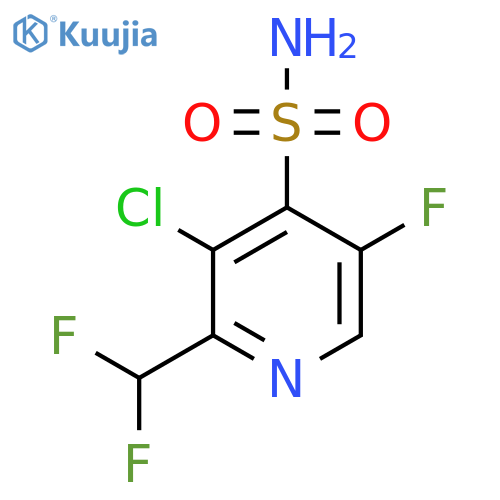 3-Chloro-2-(difluoromethyl)-5-fluoropyridine-4-sulfonamide structure