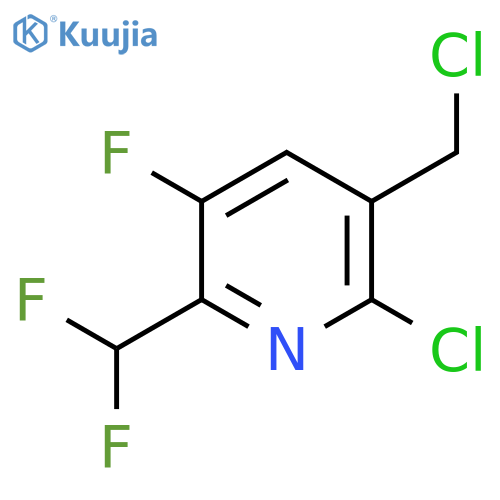 2-Chloro-3-(chloromethyl)-6-(difluoromethyl)-5-fluoropyridine structure