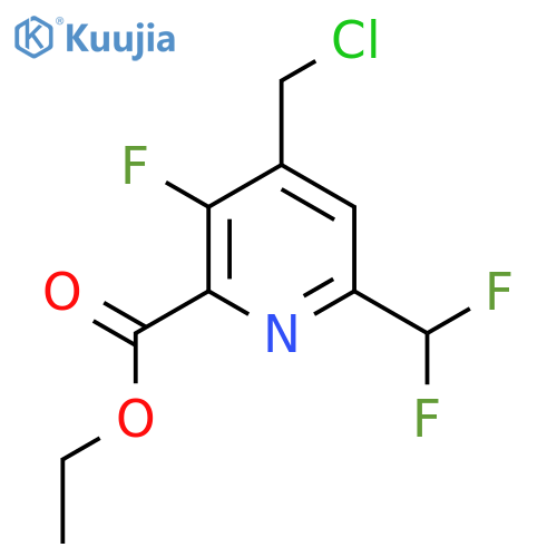 Ethyl 4-(chloromethyl)-6-(difluoromethyl)-3-fluoropyridine-2-carboxylate structure