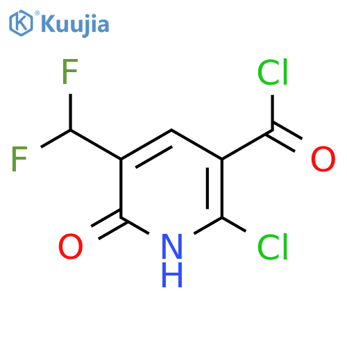 2-Chloro-5-(difluoromethyl)-6-hydroxypyridine-3-carbonyl chloride structure