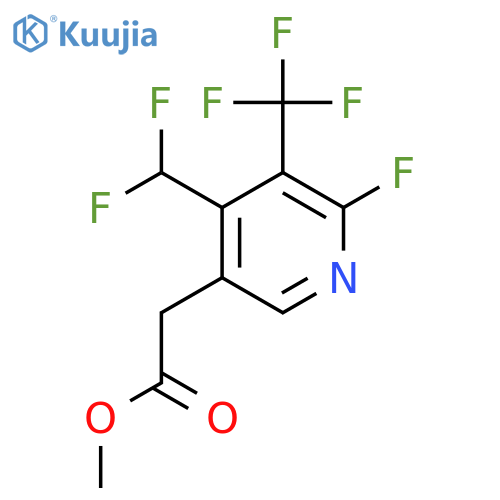 Methyl 4-(difluoromethyl)-2-fluoro-3-(trifluoromethyl)pyridine-5-acetate structure