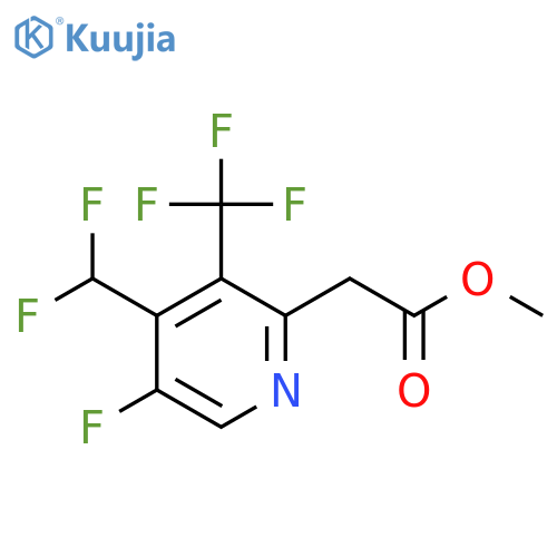 Methyl 4-(difluoromethyl)-5-fluoro-3-(trifluoromethyl)pyridine-2-acetate structure
