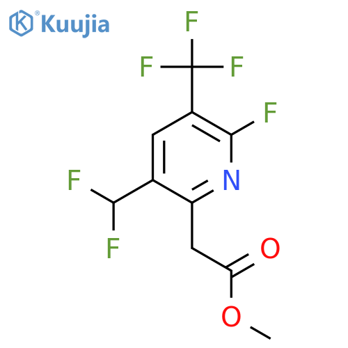 Methyl 5-(difluoromethyl)-2-fluoro-3-(trifluoromethyl)pyridine-6-acetate structure