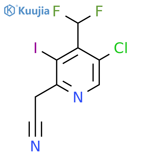 5-Chloro-4-(difluoromethyl)-3-iodopyridine-2-acetonitrile structure