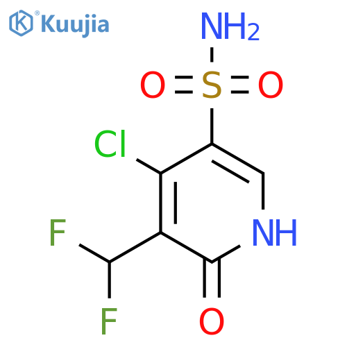 4-Chloro-3-(difluoromethyl)-2-hydroxypyridine-5-sulfonamide structure