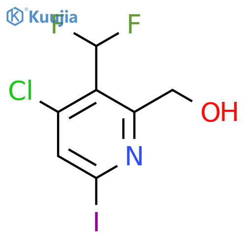 4-Chloro-3-(difluoromethyl)-6-iodopyridine-2-methanol structure