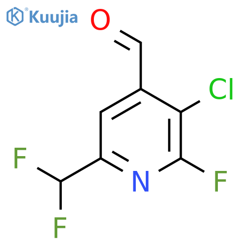 3-Chloro-6-(difluoromethyl)-2-fluoropyridine-4-carboxaldehyde structure
