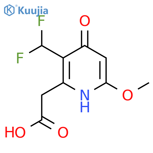 3-(Difluoromethyl)-4-hydroxy-6-methoxypyridine-2-acetic acid structure