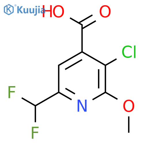 3-Chloro-6-(difluoromethyl)-2-methoxypyridine-4-carboxylic acid structure