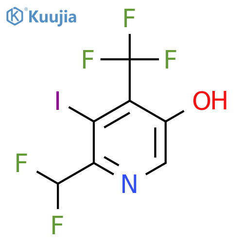 2-(Difluoromethyl)-5-hydroxy-3-iodo-4-(trifluoromethyl)pyridine structure