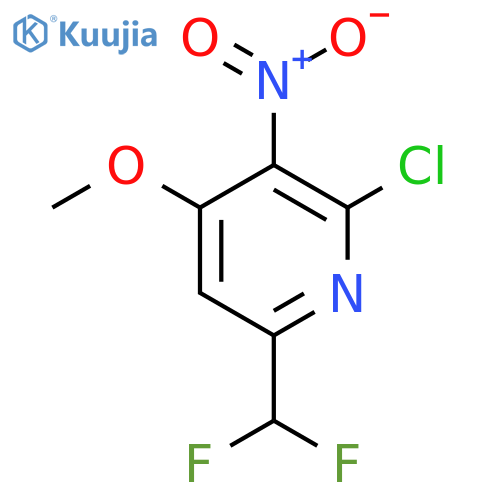 2-Chloro-6-(difluoromethyl)-4-methoxy-3-nitropyridine structure