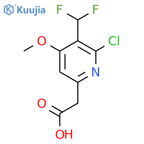 2-Chloro-3-(difluoromethyl)-4-methoxypyridine-6-acetic acid structure
