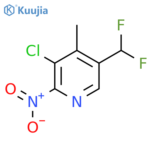 3-Chloro-5-(difluoromethyl)-4-methyl-2-nitropyridine structure