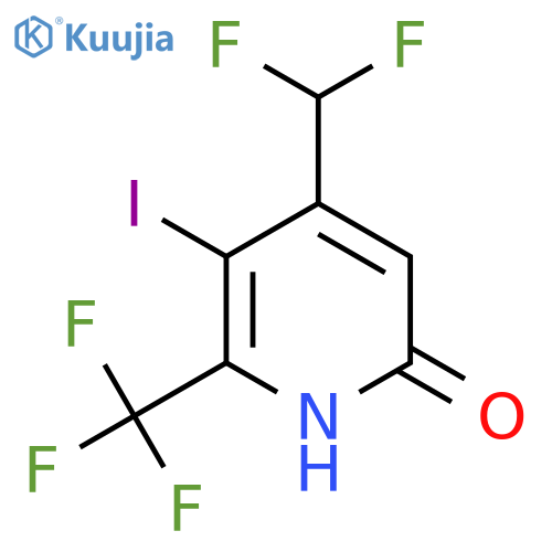 4-(Difluoromethyl)-6-hydroxy-3-iodo-2-(trifluoromethyl)pyridine structure
