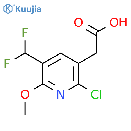 2-Chloro-5-(difluoromethyl)-6-methoxypyridine-3-acetic acid structure