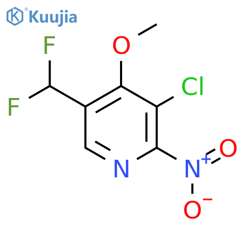 3-Chloro-5-(difluoromethyl)-4-methoxy-2-nitropyridine structure
