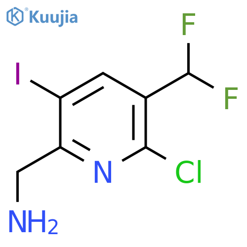 2-(Aminomethyl)-6-chloro-5-(difluoromethyl)-3-iodopyridine structure