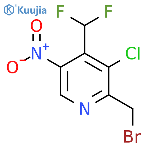 2-(Bromomethyl)-3-chloro-4-(difluoromethyl)-5-nitropyridine structure