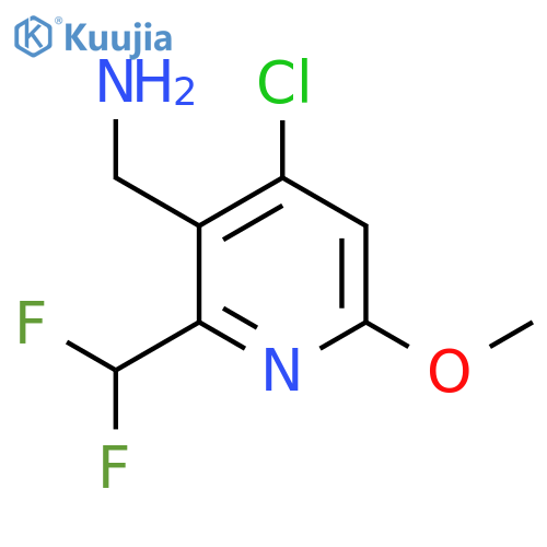 3-(Aminomethyl)-4-chloro-2-(difluoromethyl)-6-methoxypyridine structure