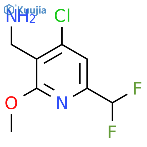 3-(Aminomethyl)-4-chloro-6-(difluoromethyl)-2-methoxypyridine structure