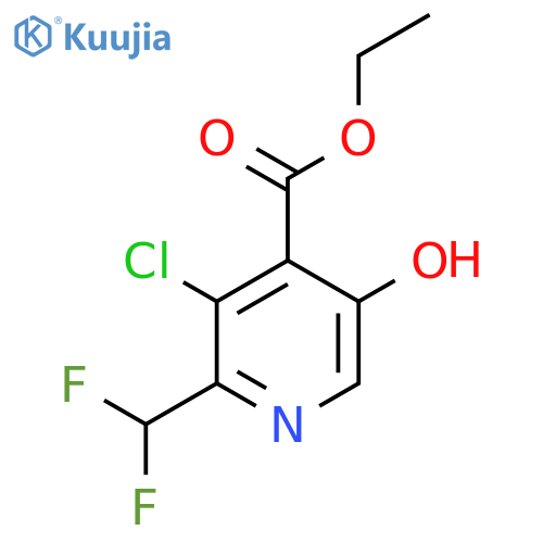 Ethyl 3-chloro-2-(difluoromethyl)-5-hydroxypyridine-4-carboxylate structure