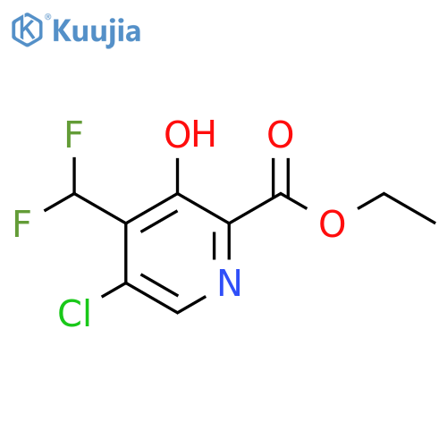 Ethyl 5-chloro-4-(difluoromethyl)-3-hydroxypyridine-2-carboxylate structure